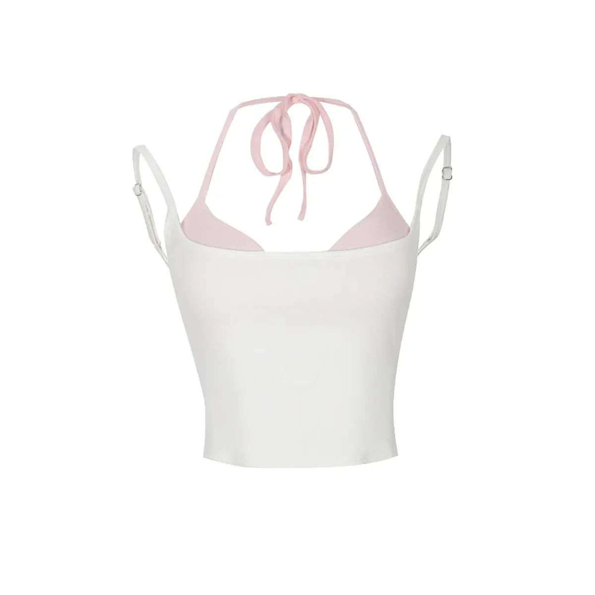 Halter Crop Top Set – Harajuku Y2K Kawaii Cami - Women’s Clothing & Accessories - Sleeveless - Sweetheart - Camisole - 1