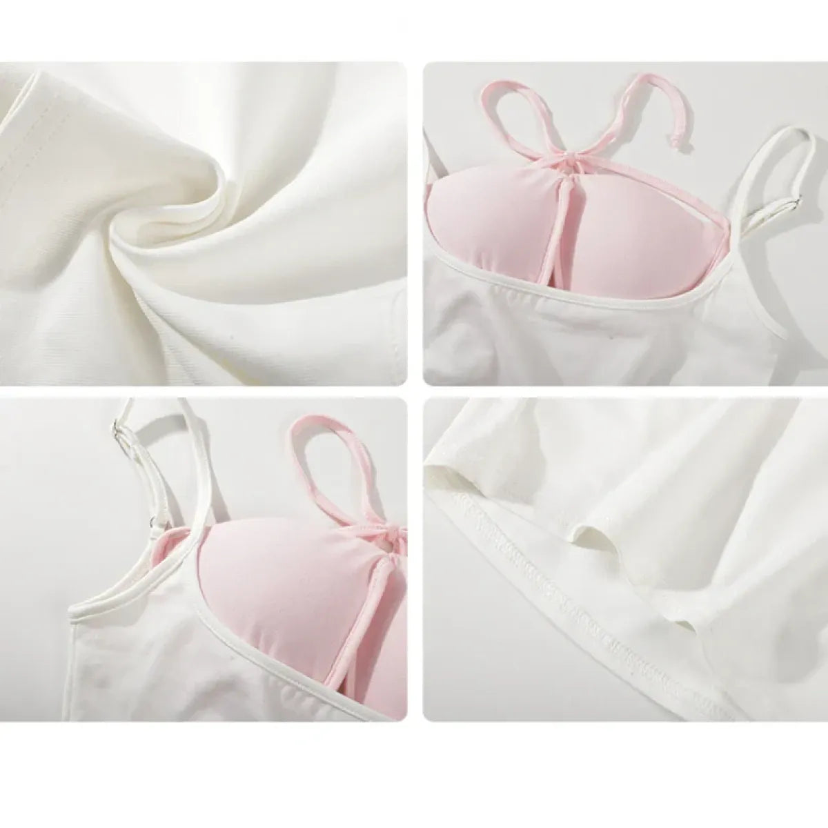 Halter Crop Top Set – Harajuku Y2K Kawaii Cami - Women’s Clothing & Accessories - Sleeveless - Sweetheart - Camisole - 3