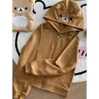 Kawaii Bear Hoodie - Harajuku Y2K Zipper Sweatshirt for Women - T-Shirts - Hooded - Hoodies - 1