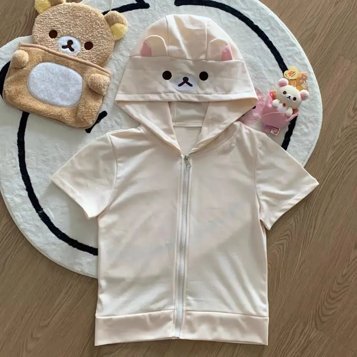 Kawaii Bear Hoodie - Harajuku Y2K Zipper Sweatshirt for Women - T-Shirts - Hooded - Hoodies - 13