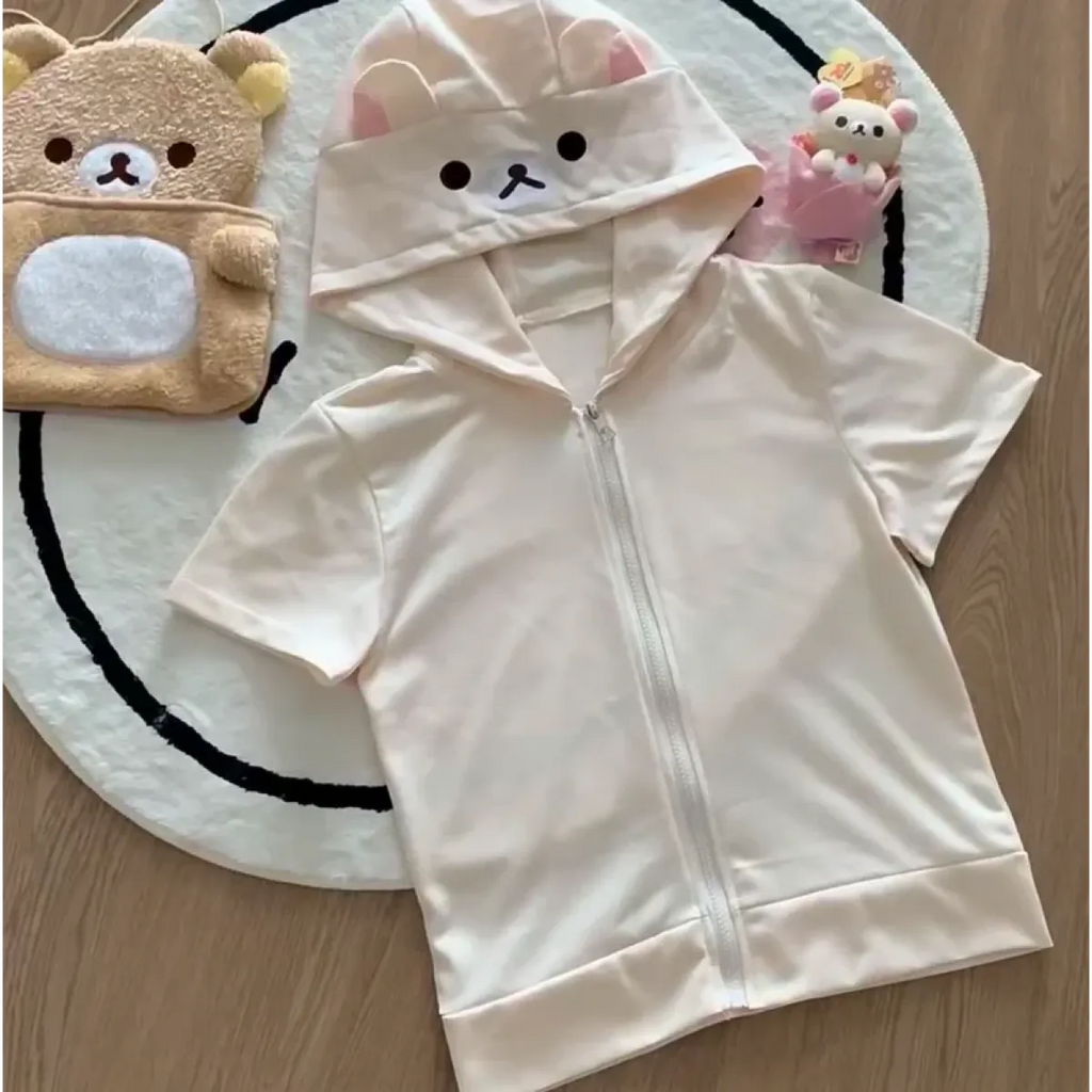 Kawaii Bear Hoodie - Harajuku Y2K Zipper Sweatshirt for Women - T-Shirts - Hooded - Hoodies - 14