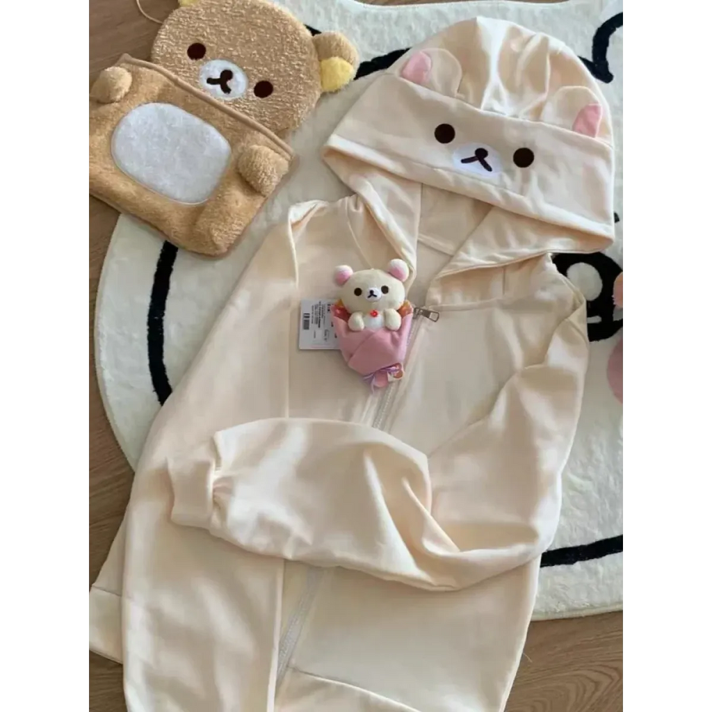 Kawaii Bear Hoodie - Harajuku Y2K Zipper Sweatshirt for Women - T-Shirts - Hooded - Hoodies - 4