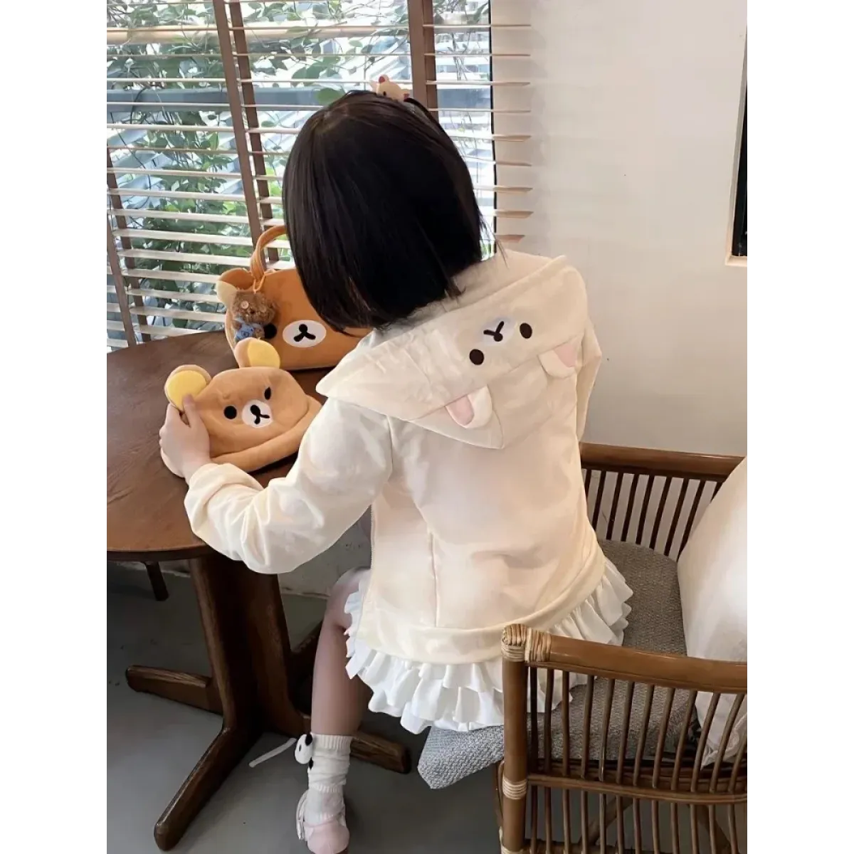 Kawaii Bear Hoodie - Harajuku Y2K Zipper Sweatshirt for Women - T-Shirts - Hooded - Hoodies - 6