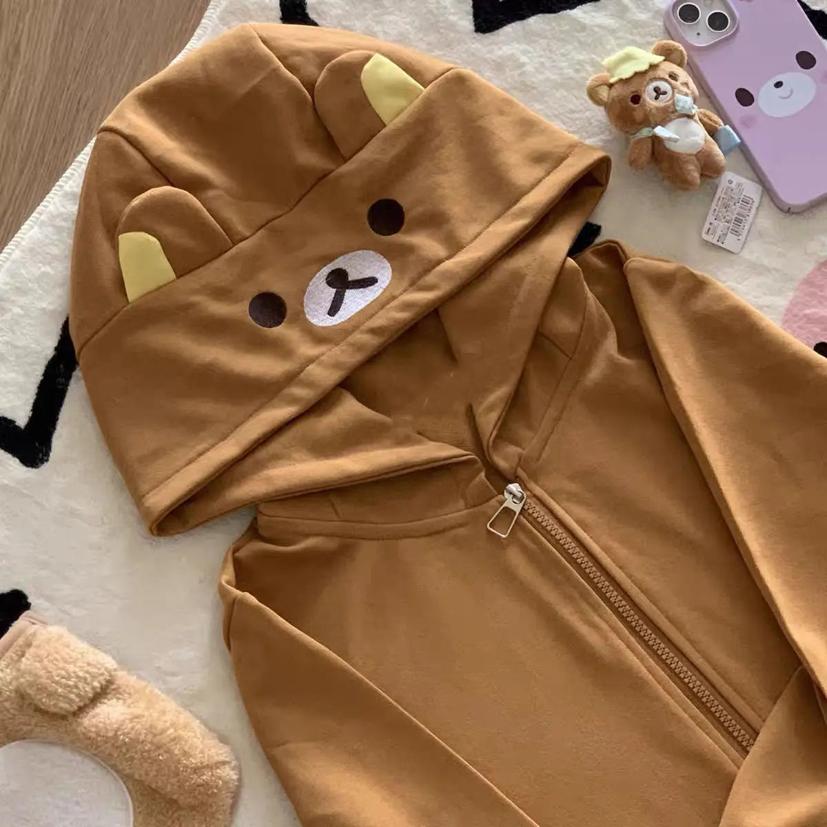 Kawaii Bear Hoodie - Harajuku Y2K Zipper Sweatshirt for Women - T-Shirts - Hoodies - 2024 - 9 - Worldwide Shipping