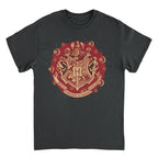 Hogwarts Christmas Crest Black T-Shirt - T-Shirts - T-Shirt - 1
