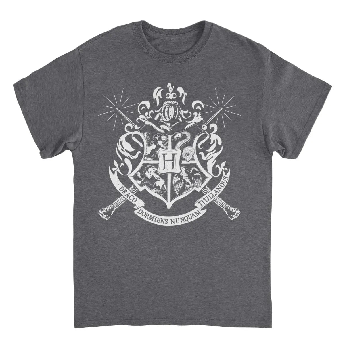 Hogwarts Emblem Dark Heather T-Shirt - T-Shirts - T-Shirt - 1