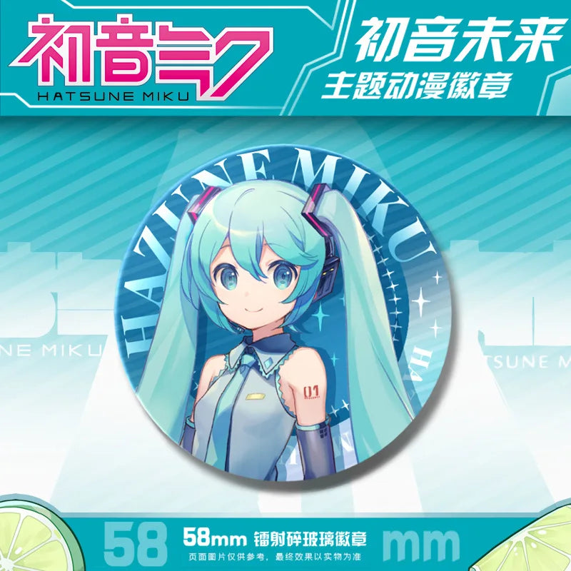 Hatsune Miku Anime Kawaii Button Pin - Cute Badges for Anything - Hatsune Miku 6 / 58mm - Anime - Apparel & Accessories