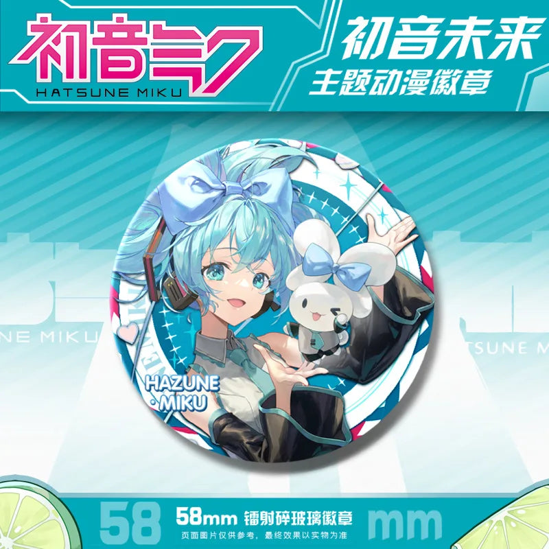 Hatsune Miku Anime Kawaii Button Pin - Cute Badges for Anything - Hatsune Miku 16 / 58mm - Anime - Apparel &