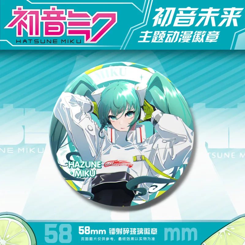 Hatsune Miku Anime Kawaii Button Pin - Cute Badges for Anything - Hatsune Miku 17 / 58mm - Anime - Apparel &