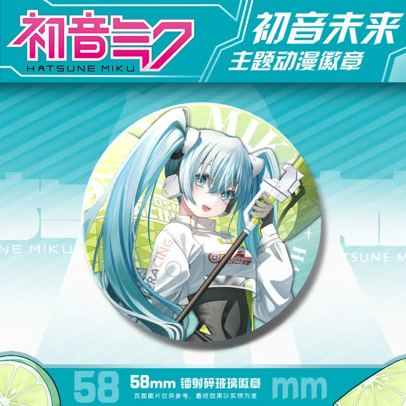 Hatsune Miku Anime Kawaii Button Pin - Cute Badges for Anything - Hatsune Miku 18 / 58mm - Anime - Apparel &