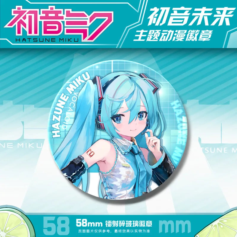 Hatsune Miku Anime Kawaii Button Pin - Cute Badges for Anything - Hatsune Miku 3 / 58mm - Anime - Apparel & Accessories