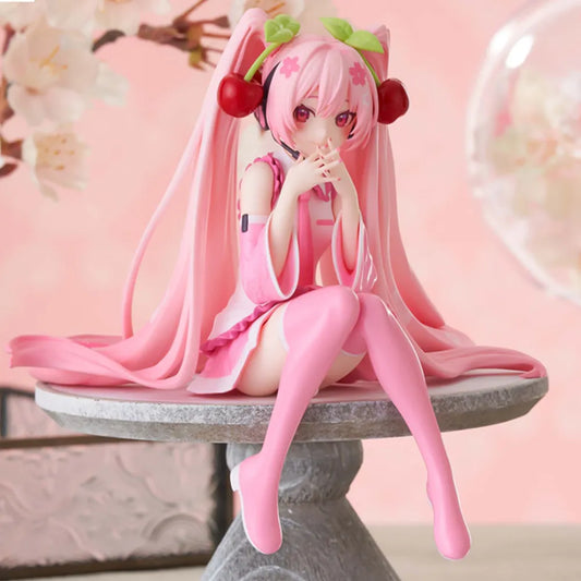 Hatsune Miku Cherry Blossom Pink PVC Figure - No Box - Anime - Action & Toy Figures - 1 - 2024