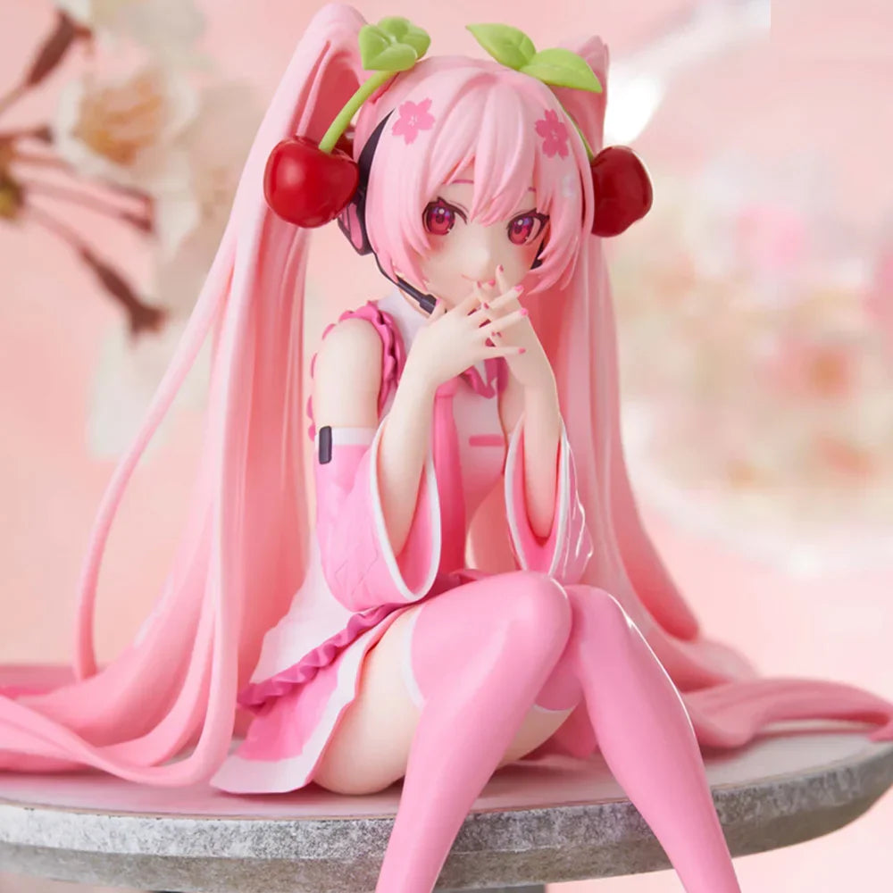 Hatsune Miku Cherry Blossom Pink PVC Figure - No Box - Anime - Action & Toy Figures - 2 - 2024