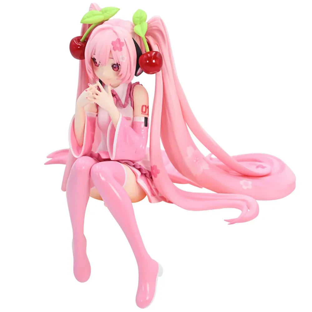 Hatsune Miku Cherry Blossom Pink PVC Figure - No Box - Anime - Action & Toy Figures - 6 - 2024