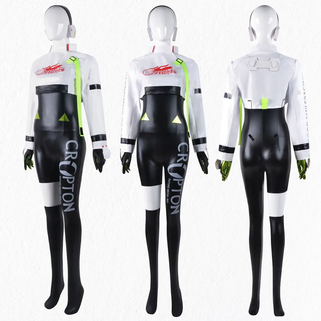 Hatsune Miku Racing 2022 Cosplay Costume – Full Bodysuit with Wig and Gloves - Anime - Cosplay - 13