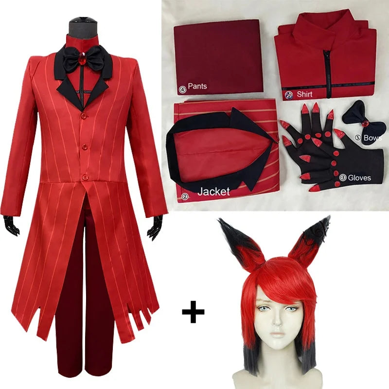 Hazbin Hotel Alastor Cosplay - Full Set - ALASTOR Costume Wig / XXL - Cosplay - Costumes - 7 - 2024