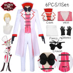 Hazbin Hotel Lucifer Cosplay Costume - Suit Vest Wig - Cosplay - Long - Cosplay - 1