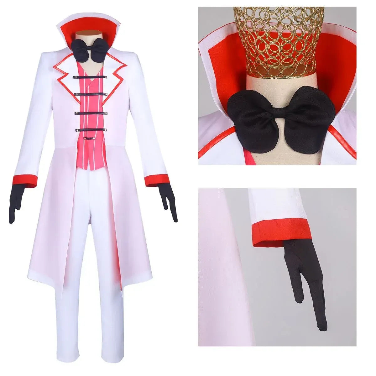 Hazbin Hotel Lucifer Cosplay Costume - Suit Vest Wig - Cosplay - Long - Cosplay - 4