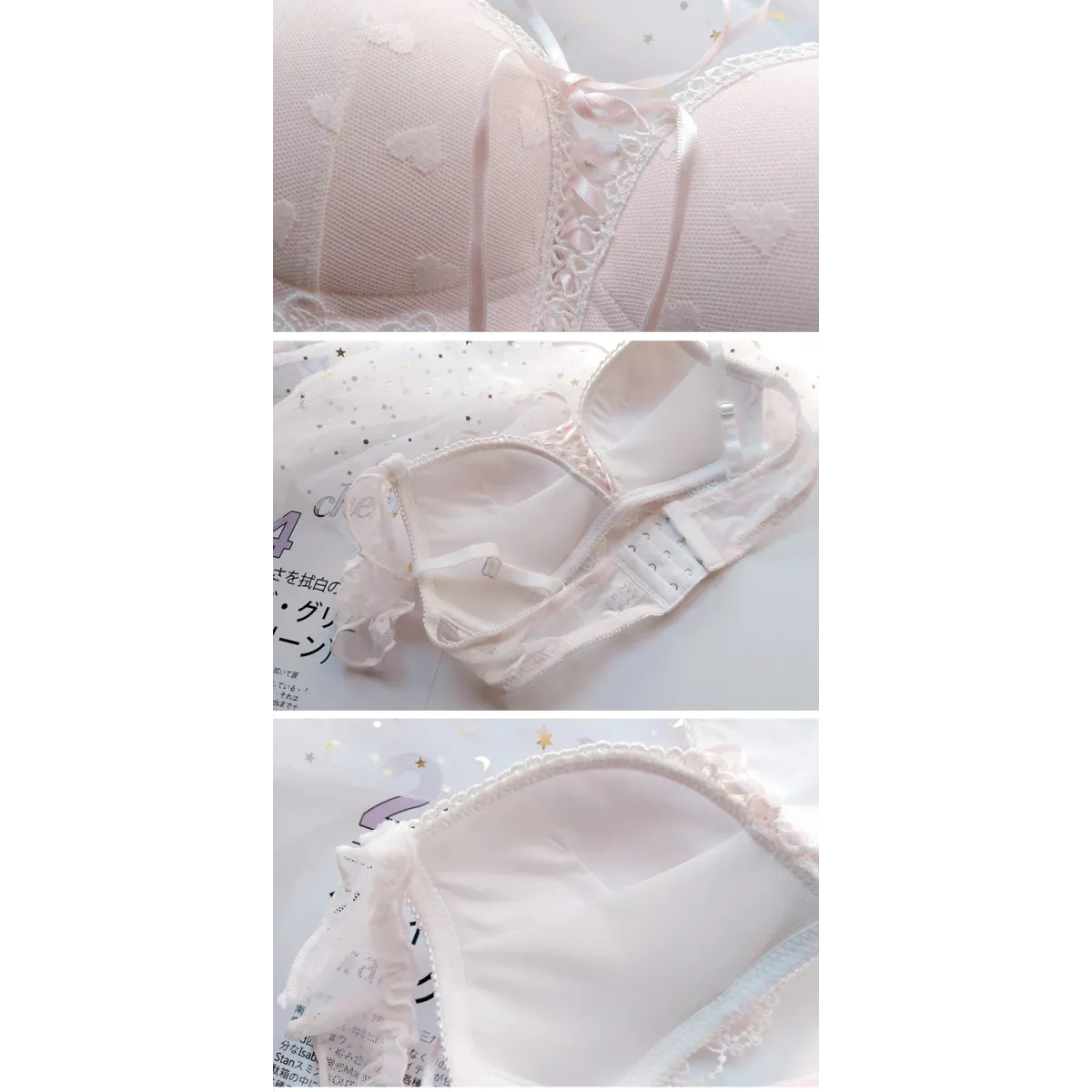 Harajuku Kawaii Fashion Japanese Heart Lace Lingerie Set - Women’s Clothing & Accessories - 10