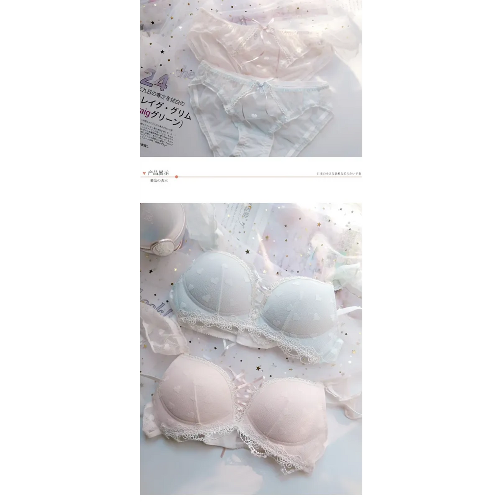 Harajuku Kawaii Fashion Japanese Heart Lace Lingerie Set - Women’s Clothing & Accessories - 8