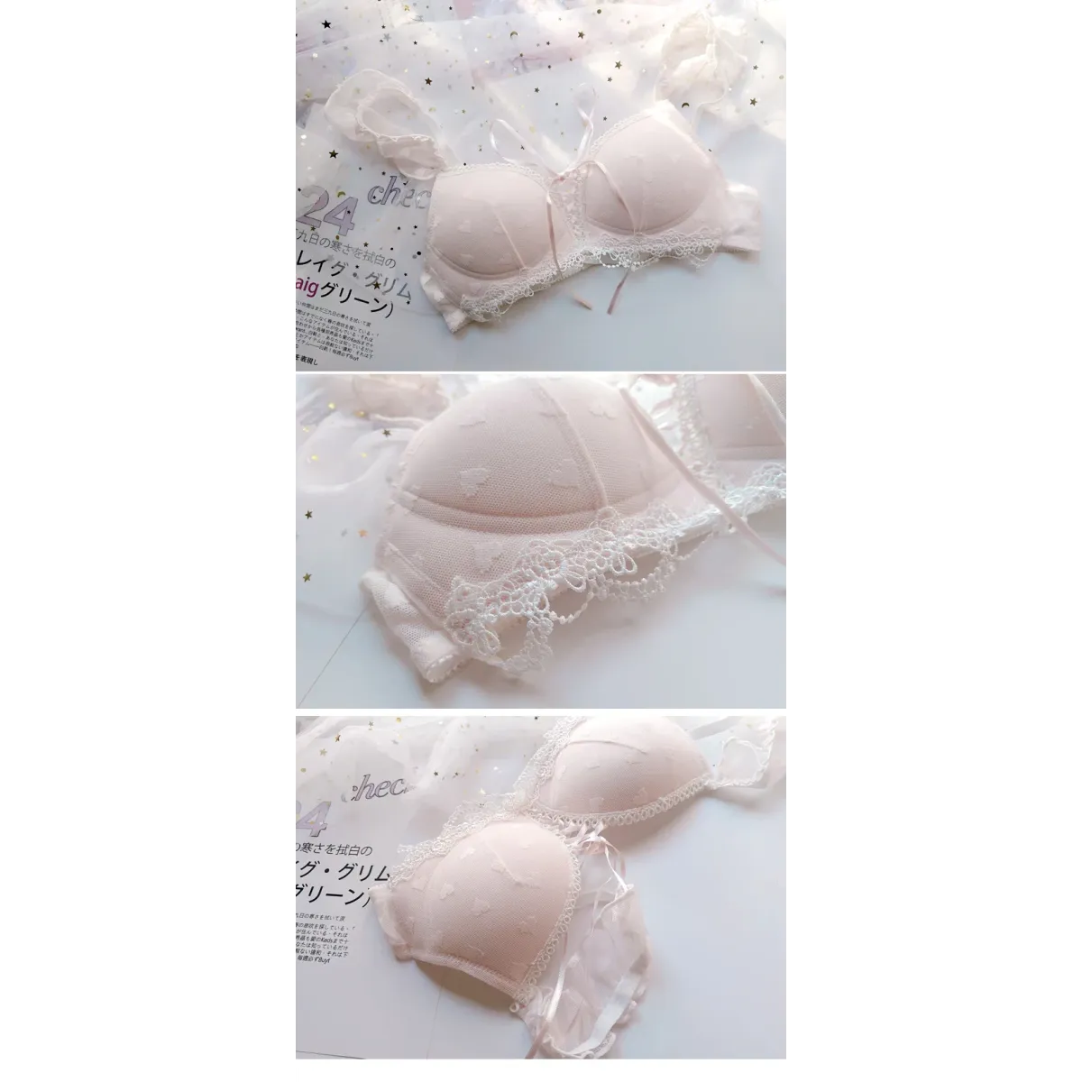 Harajuku Kawaii Fashion Japanese Heart Lace Lingerie Set - Women’s Clothing & Accessories - 9