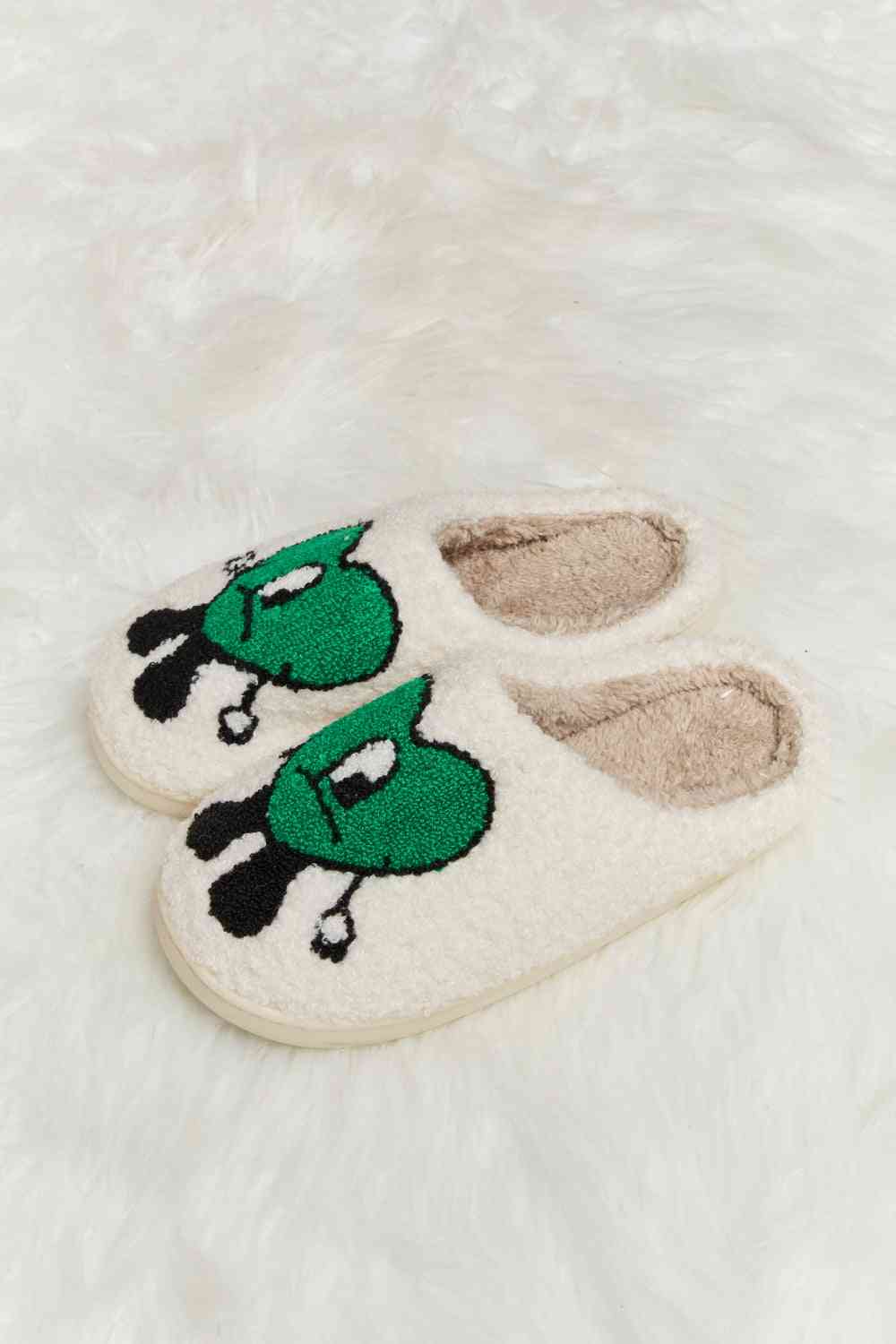 Love Heart Print Plush Slippers - Slippers - Shoes - 16 - 2024