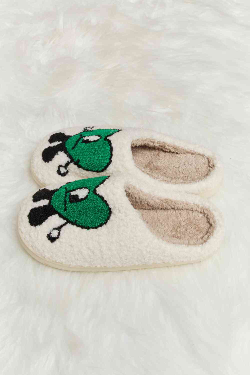 Love Heart Print Plush Slippers - Slippers - Shoes - 18 - 2024