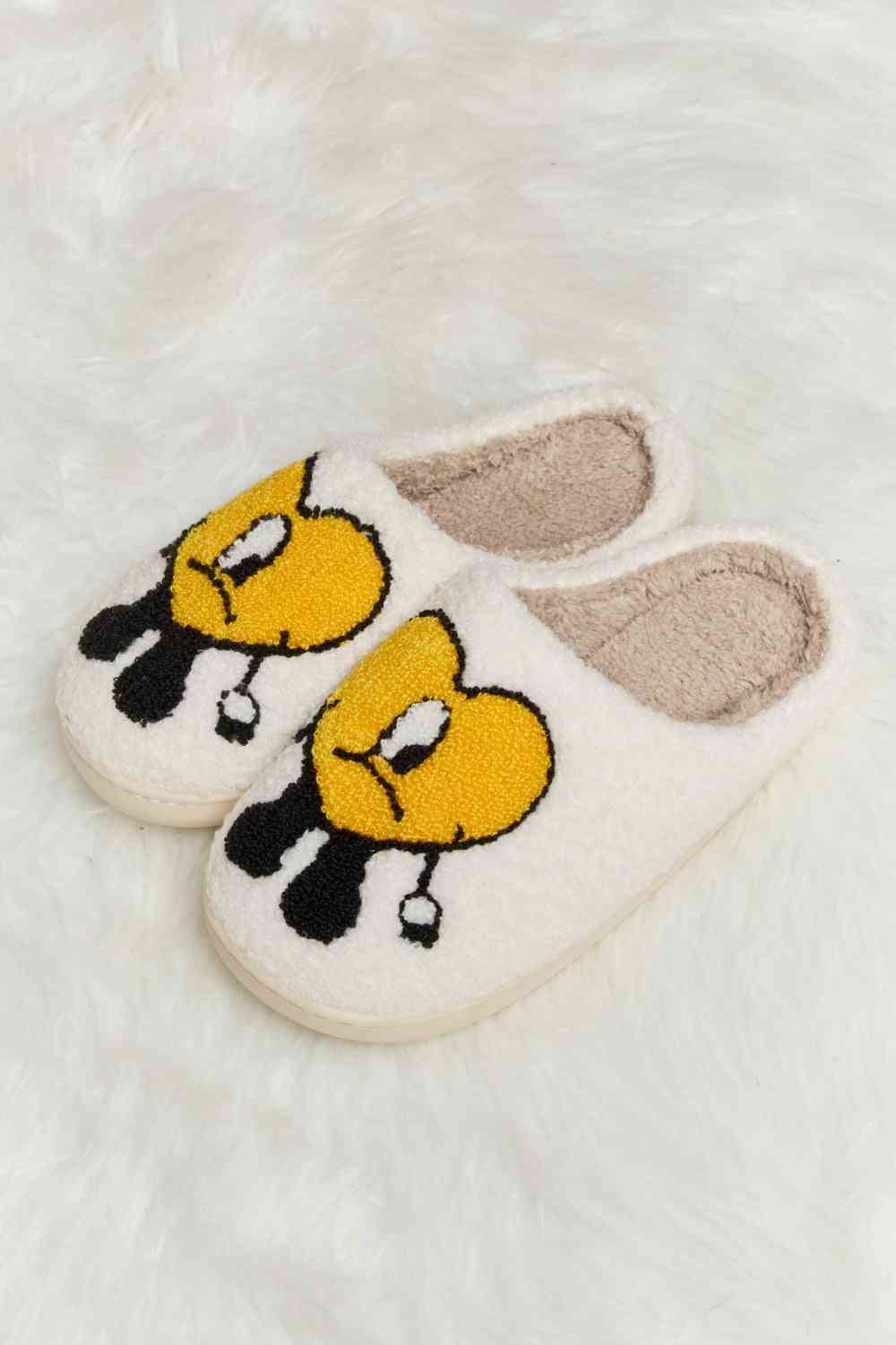 Love Heart Print Plush Slippers - Slippers - Shoes - 23 - 2024