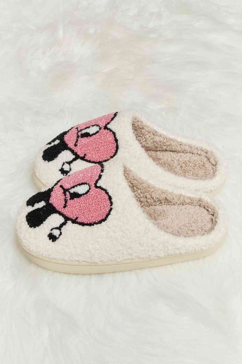 Love Heart Print Plush Slippers - Slippers - Shoes - 6 - 2024