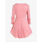 Heart Ring Layered Long Sleeves Dress - All Dresses - 1