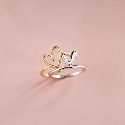 Heart Shape Irregular 925 Sterling Silver Ring - Rings - Rings - 8 - 2024