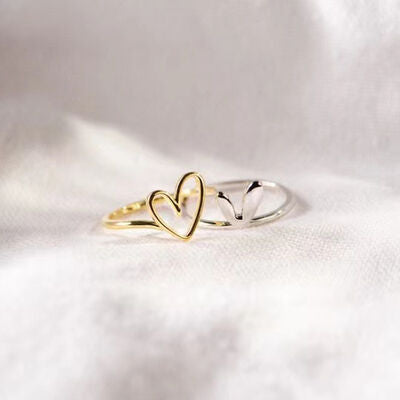 Heart Shape Irregular 925 Sterling Silver Ring - Rings - Rings - 7 - 2024