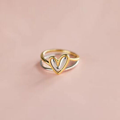 Heart Shape Irregular 925 Sterling Silver Ring - Rings - Rings - 6 - 2024