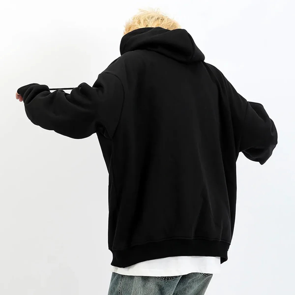 Harajuku High Neck Hoodie - Hoodies & Sweatshirts - Men’s Hoodies - 11