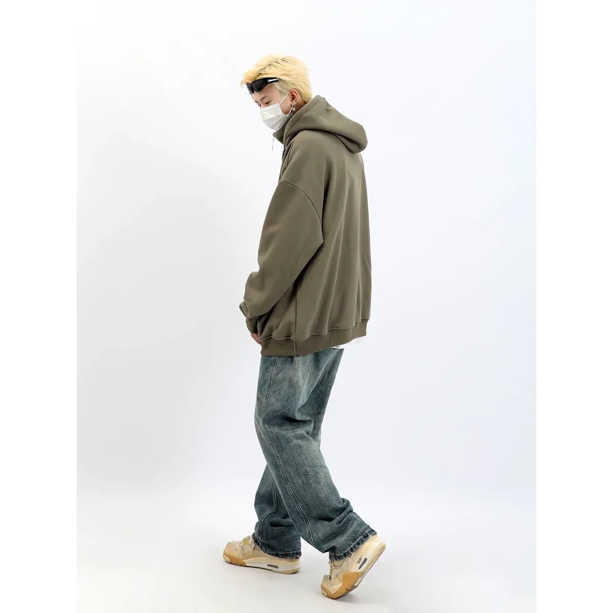 Harajuku High Neck Hoodie - Hoodies & Sweatshirts - Men’s Hoodies - 18