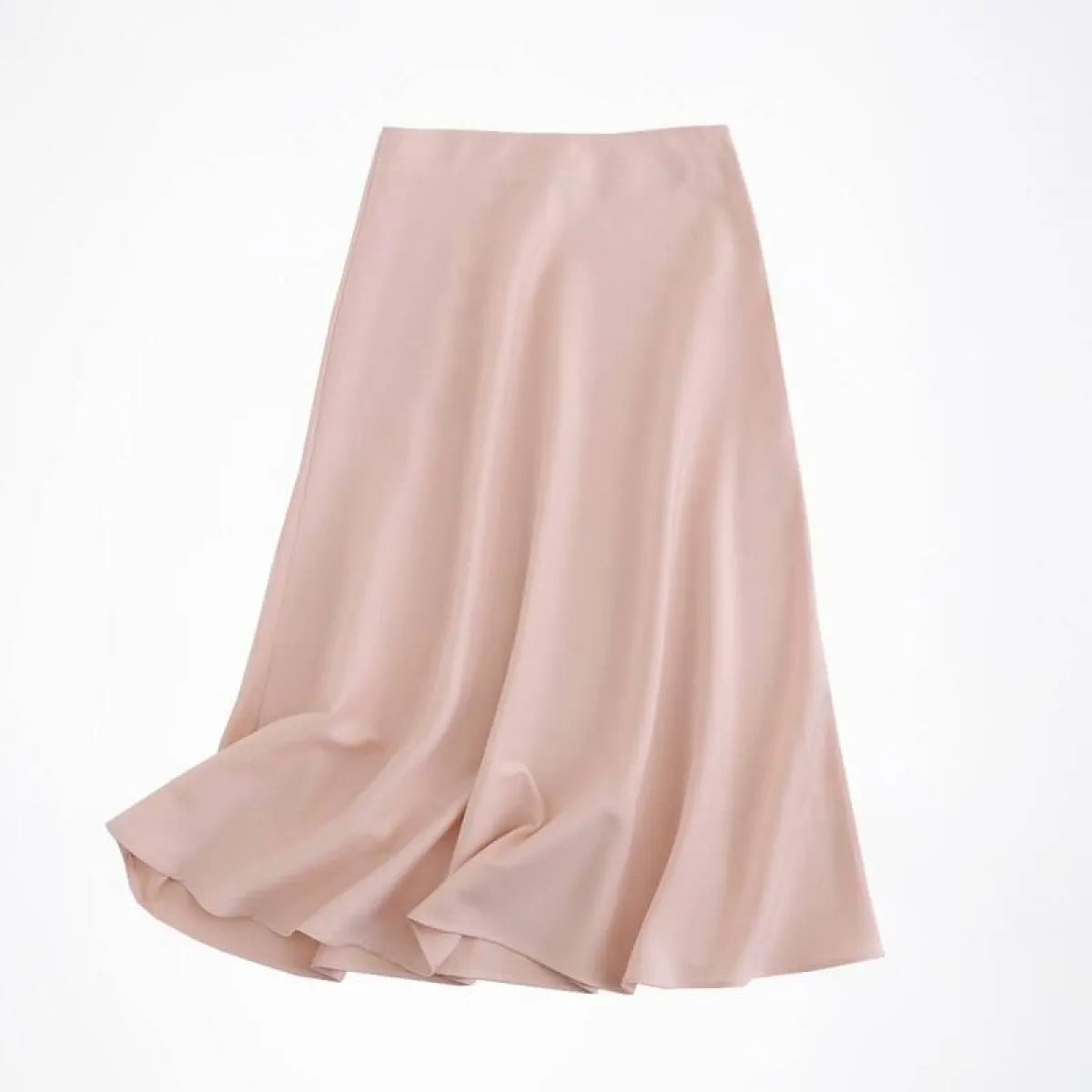 High-rise A-line Satin Skirt - Bottoms - 15
