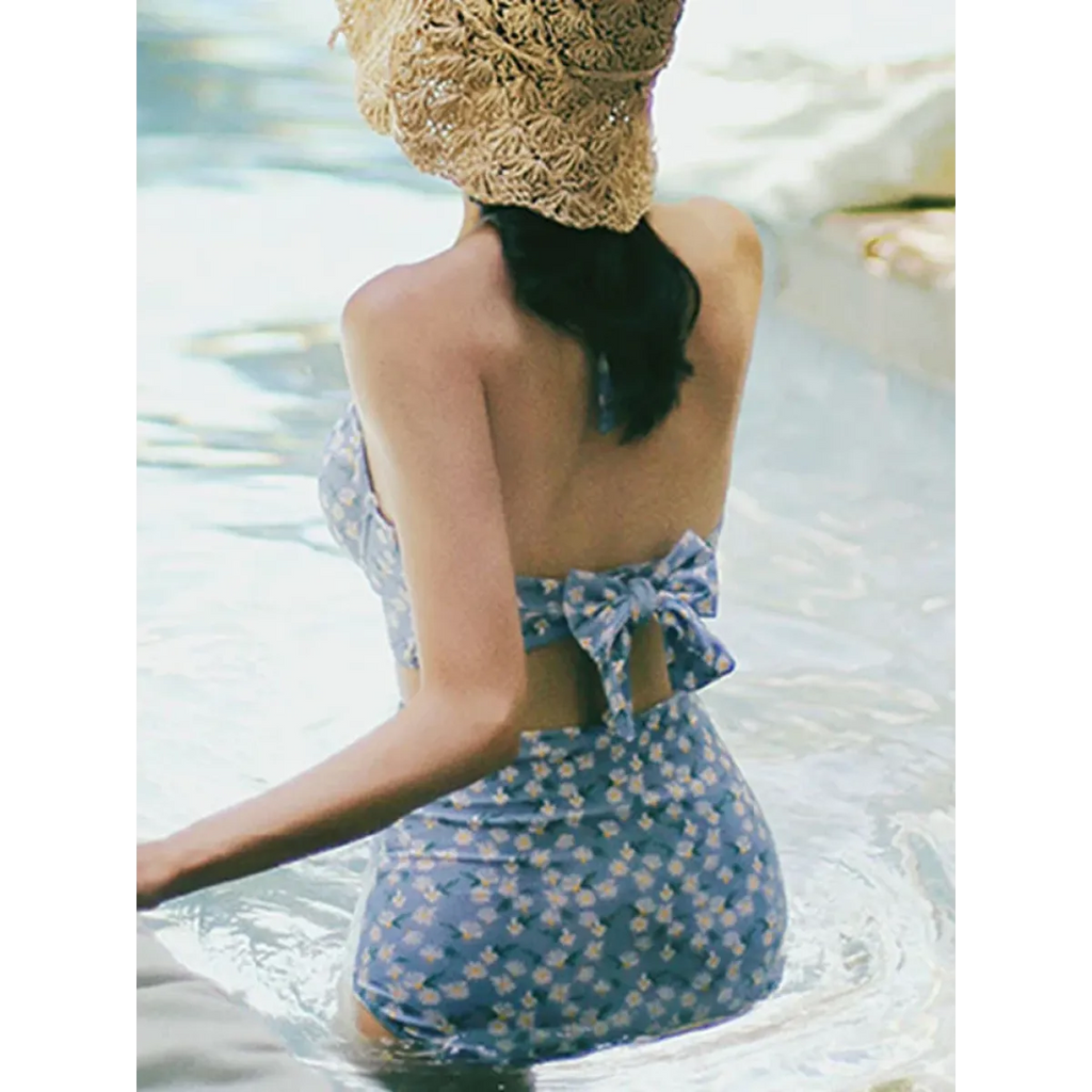 High Waist Bikini Set – Vintage Print Summer Swimwear - Sexy Products - Swimwear - 11