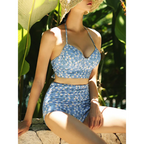 High Waist Bikini Set – Vintage Print Summer Swimwear - Sexy Products - Swimwear - 17