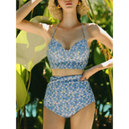 High Waist Bikini Set – Vintage Print Summer Swimwear - Sexy Products - Swimwear - 9