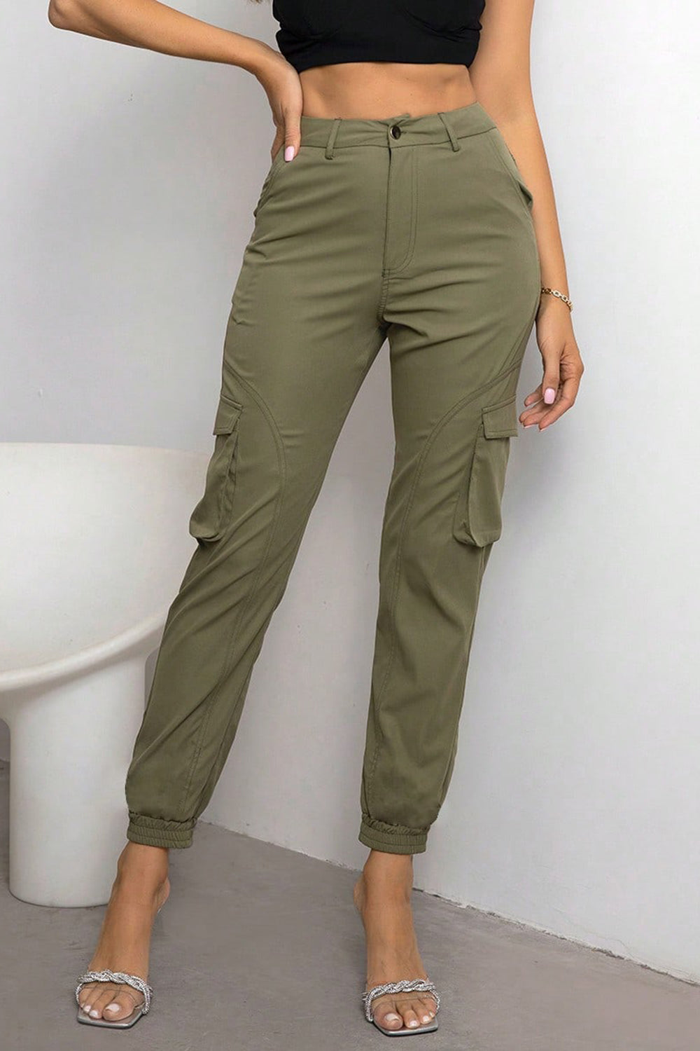 High Waist Cargo Pants - Bottoms - Pants - 4 - 2024