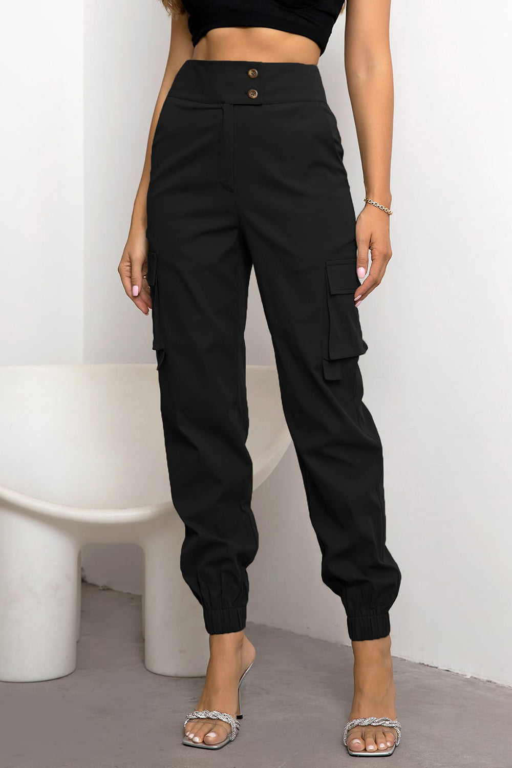 High Waist Cargo Pants - Bottoms - Pants - 4 - 2024