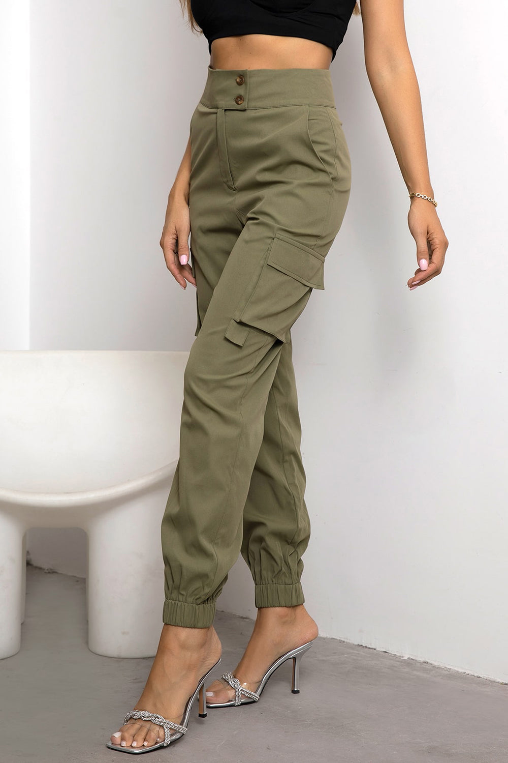 High Waist Cargo Pants - Bottoms - Pants - 7 - 2024