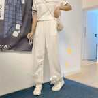 Kawaii High Waist Corduroy Lolita Pants - Bottoms - 5