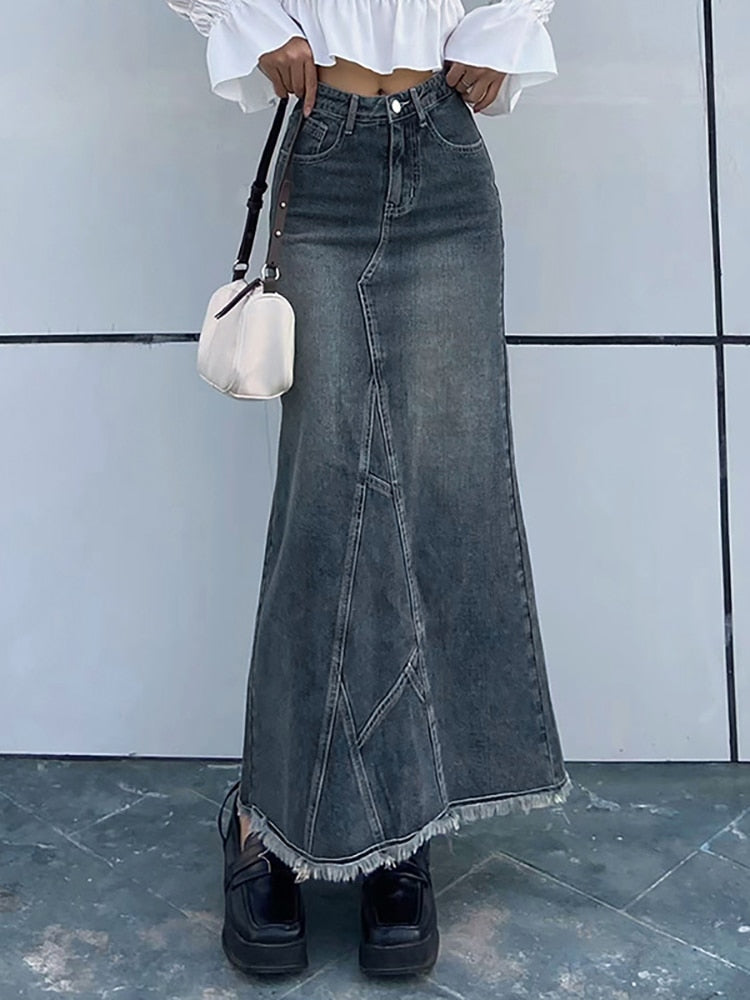 High Waist Denim Skirts - Blue / L - Bottoms - Pants - 14 - 2024