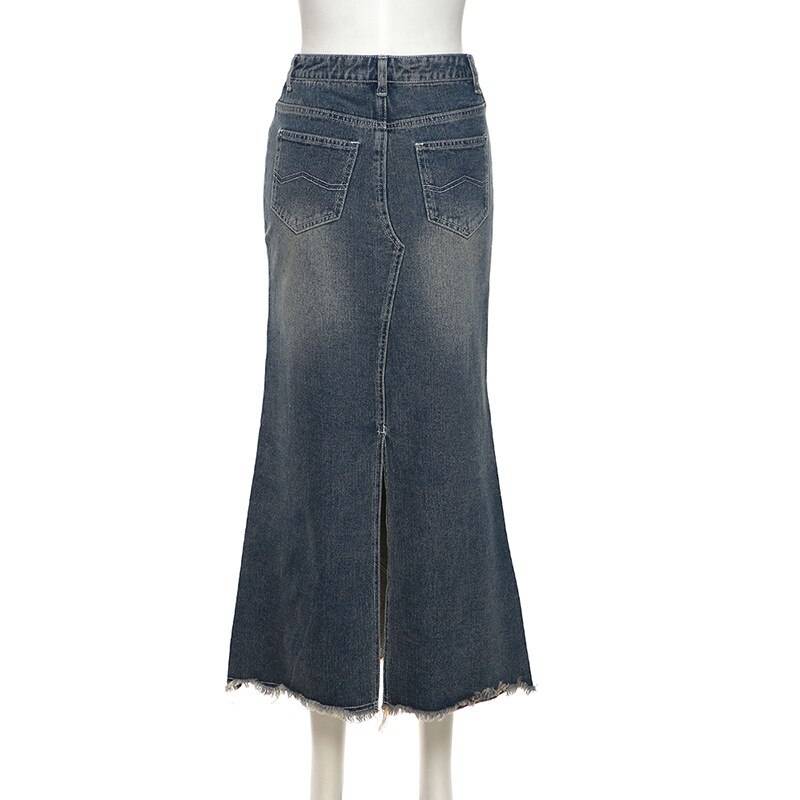 High Waist Denim Skirts - Bottoms - Pants - 7 - 2024