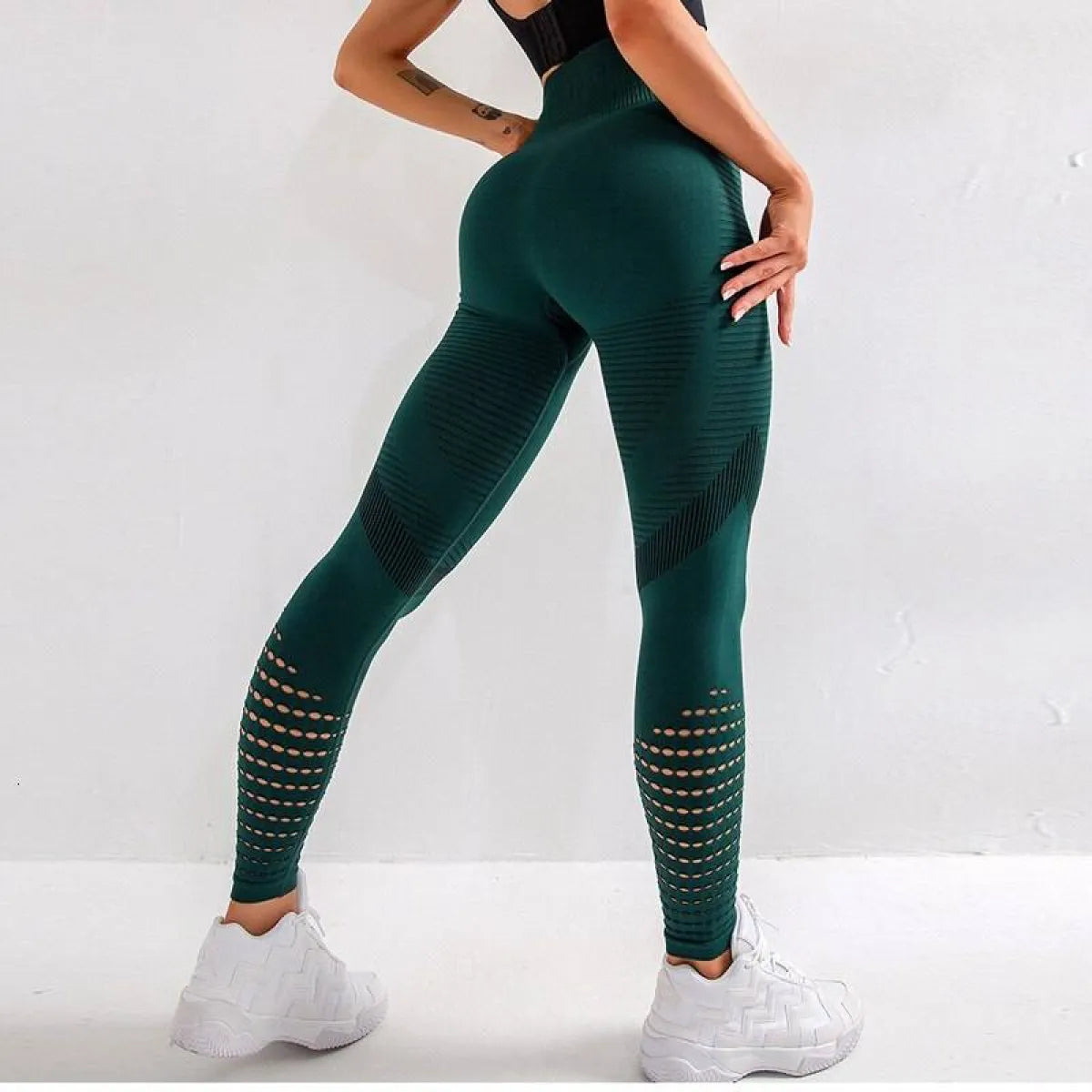 High Waist Fitness Leggings - Bottoms - 10