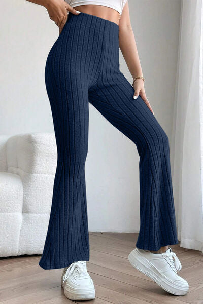 Ribbed High Waist Flare Pants - Bottoms - Pants - 13 - 2024