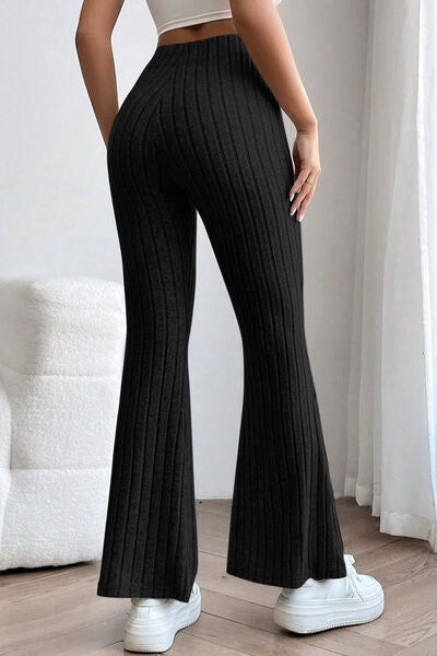 Ribbed High Waist Flare Pants - Bottoms - Pants - 2 - 2024