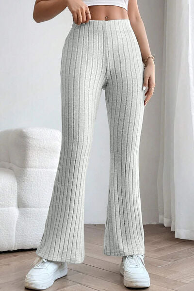 Ribbed High Waist Flare Pants - Bottoms - Pants - 24 - 2024