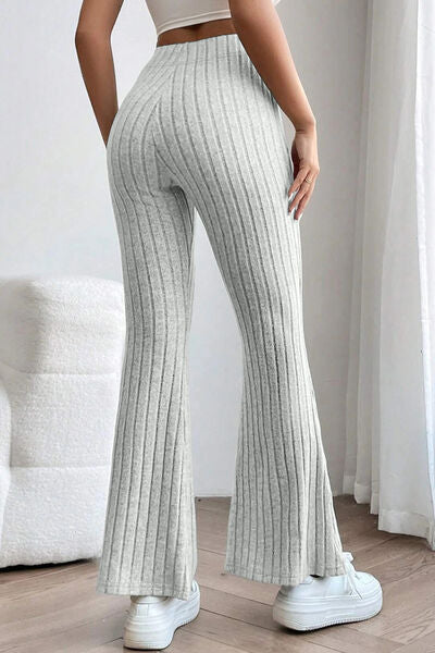 Ribbed High Waist Flare Pants - Bottoms - Pants - 26 - 2024